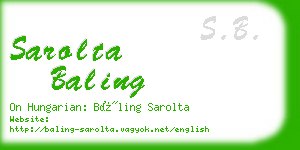 sarolta baling business card